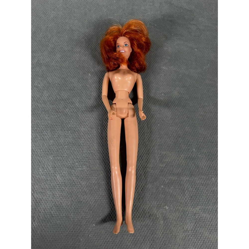 Vintage 1997 GTI Red Hair Fashion Doll Star Back Tattoo Blue Eyes Articulated